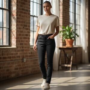 AG Adriano Goldschmied Premium Women's Stilt Cigarette Leg Black Pants - Sz 31R